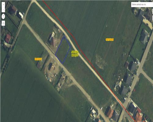 Teren intravilan granita Rasnov Cristian 890 mp