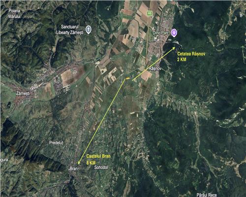 Investitie: 1 Ha Teren intre Rasnov si Bran, Panorama Bucegi